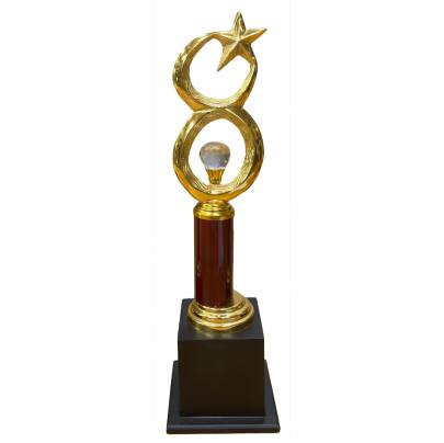 8 Star trophy Premium Quality Metal Award Trophy Corporate Trophy