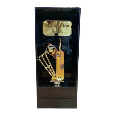 8003 Batsman   Bowler   fielder  Man Of The Series Premium Quality Acrylic Trophy  Cricket Trophy