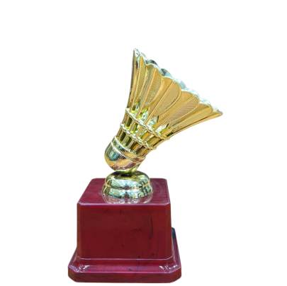  Award for Best Badminton Player 6inch for The Champ of Today Shuttle Cook Trophy