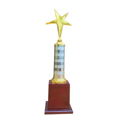 Big Star Trophy/Premium Quality Metal Trophy with Wooden Base/Corporate Trophy/Sports Trophy