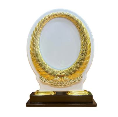 C7001 White Oval wooden Memento/ Corporate Memento/ Salvers/ appreciation Trophy/Award Trophy