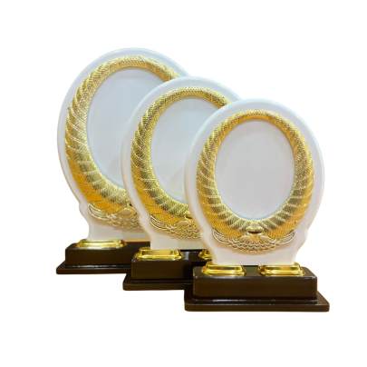 C7001 White Oval wooden Memento/ Corporate Memento/ Salvers/ appreciation Trophy/Award Trophy