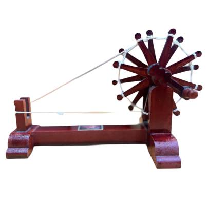 Mini Gandhi Charkha | Wooden Charkha | Spinning Wheel | Wooden Khadi Gandhi Charka Showpiece for Home Decor or Gandhi Charkha for Gift or Souvenir or 