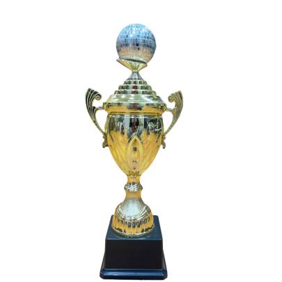 Golden Color Premium Quality Heavy Fiber Sports Trophy/Fancy Design Premium Trophy for Sports and Corporate Event