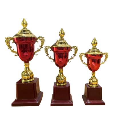 Golden Red Cup trophy/Cup Trophy/Cricket Tournament Trophy/Corporate Cricket Trophy/Premium Fiber Trophy