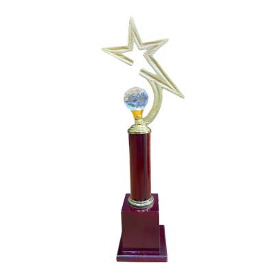 Half star Trophy/Premium Quality Metal Trophy/Corporate Trophy/Crystal Trophy/Sports Trophy