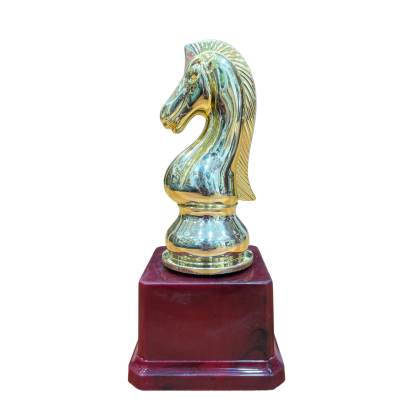 HORSE DESIGNED TROPHY FOR CHESS/AND ALSO FOR ITS PLAERS AND TOURNAMENTS Trophy  (6 INCH)