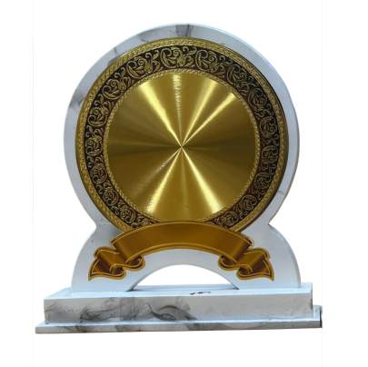 Memento White Golden Wooden Memento Corporate Memento